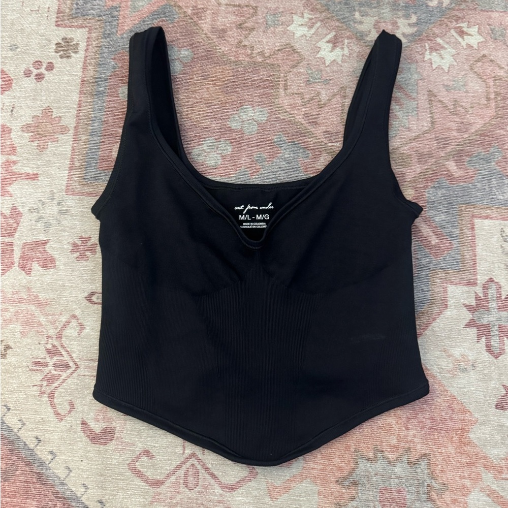 Black Cropped Tank Top